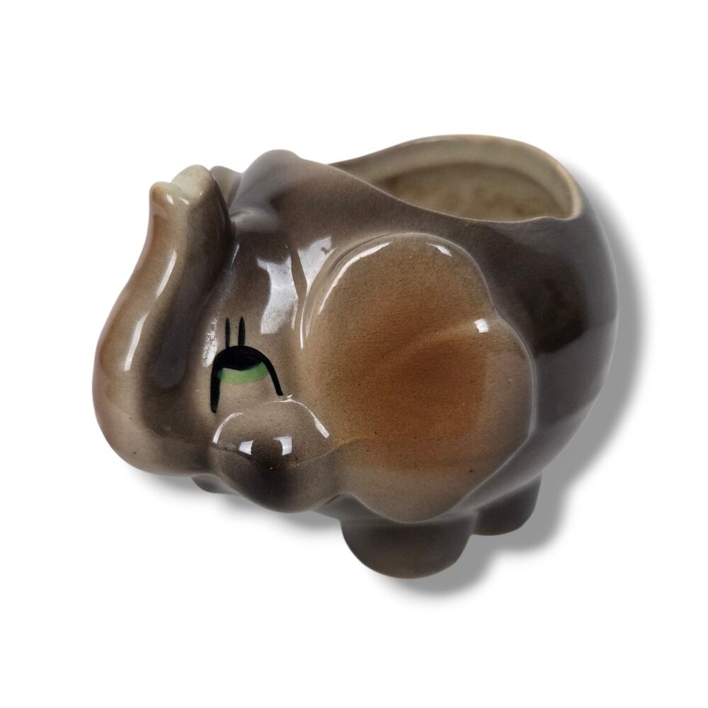 Shawnee Pottery Elephant Planter Succulent Pot Dumbo USA Hand Painted Container